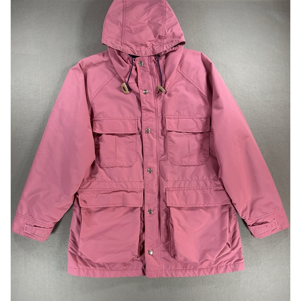Vintage LL Bean Women's Baxter State Parka Jacket Sz M Salmon Pink Made In USA